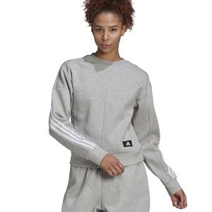 Adidas Grey Crew Sweatshirt with Pocket